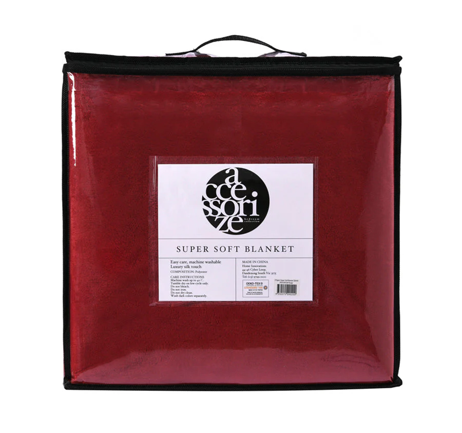 Super Soft Blanket Range Rouge - Image 3