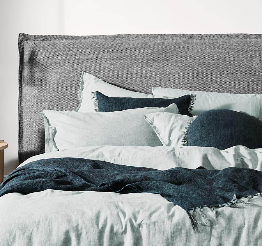 Chambray Fringe Standard Pillowcase Mineral - Image 3