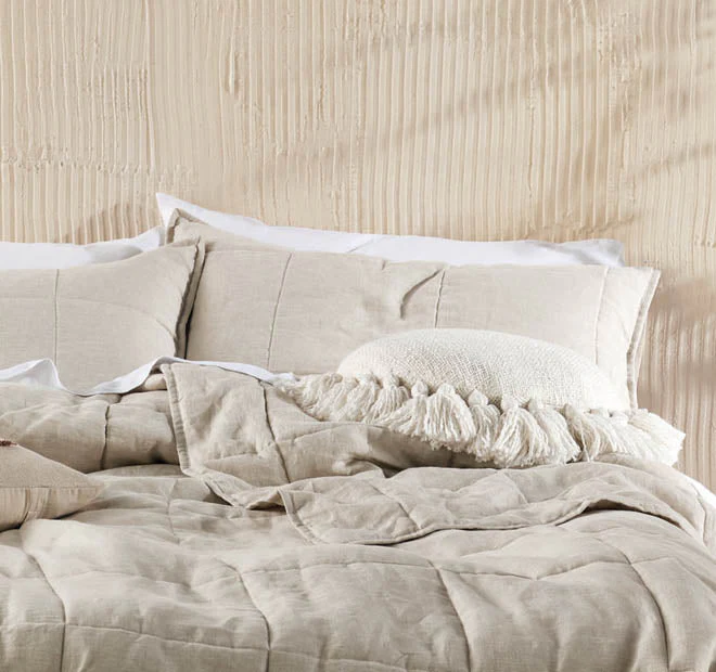 Nimes Linen Coverlet Natural - Image 4