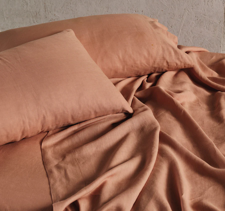 Nimes Linen Mega Sheet Set Range Clay - Image 3